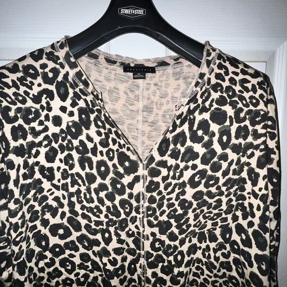 Sanctuary long-sleeved blouse black cream Size 2X - Picture 2 of 10